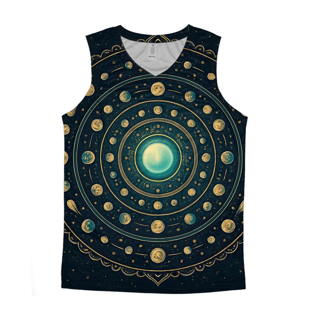 Luminous Planetary Mandala stylish racerback tanks