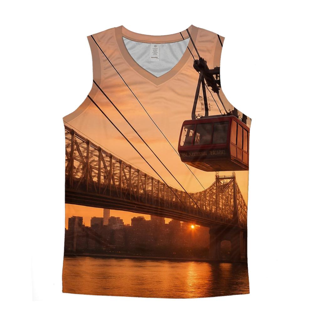Sunset From The Roosevelt Island Tram Platform casual summer tank tops