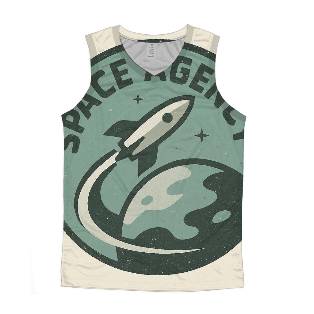 Retro Space Age Travel Badge trendy fitted tank tops