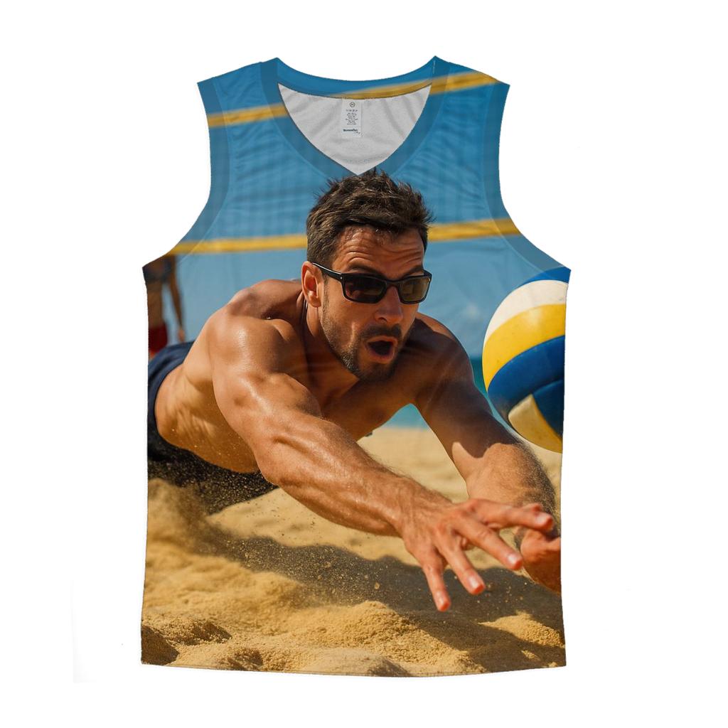 Beach Volleyball Sky Dive personalized athletic tanks
