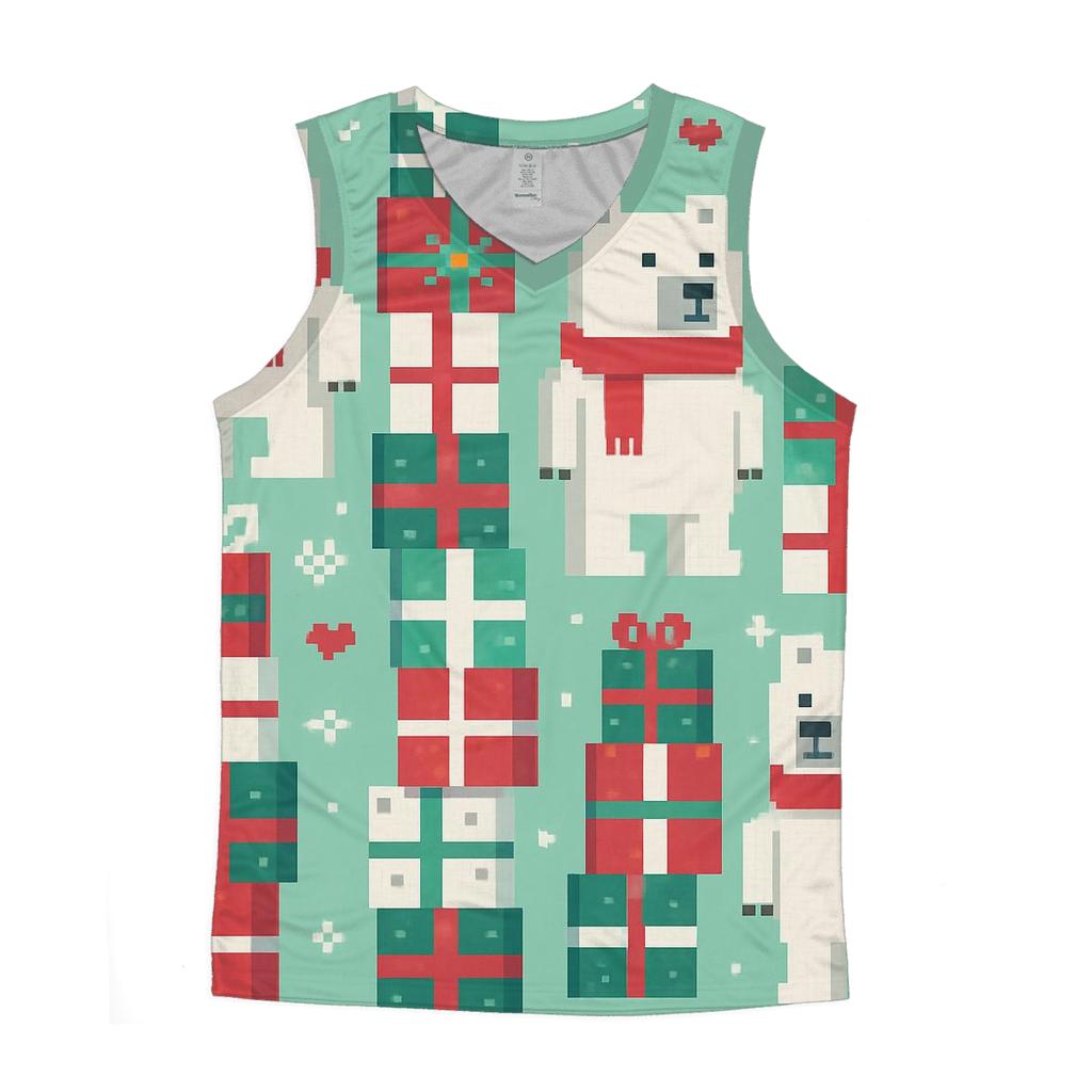 Polar Bear Present Stack Design custom tank tops