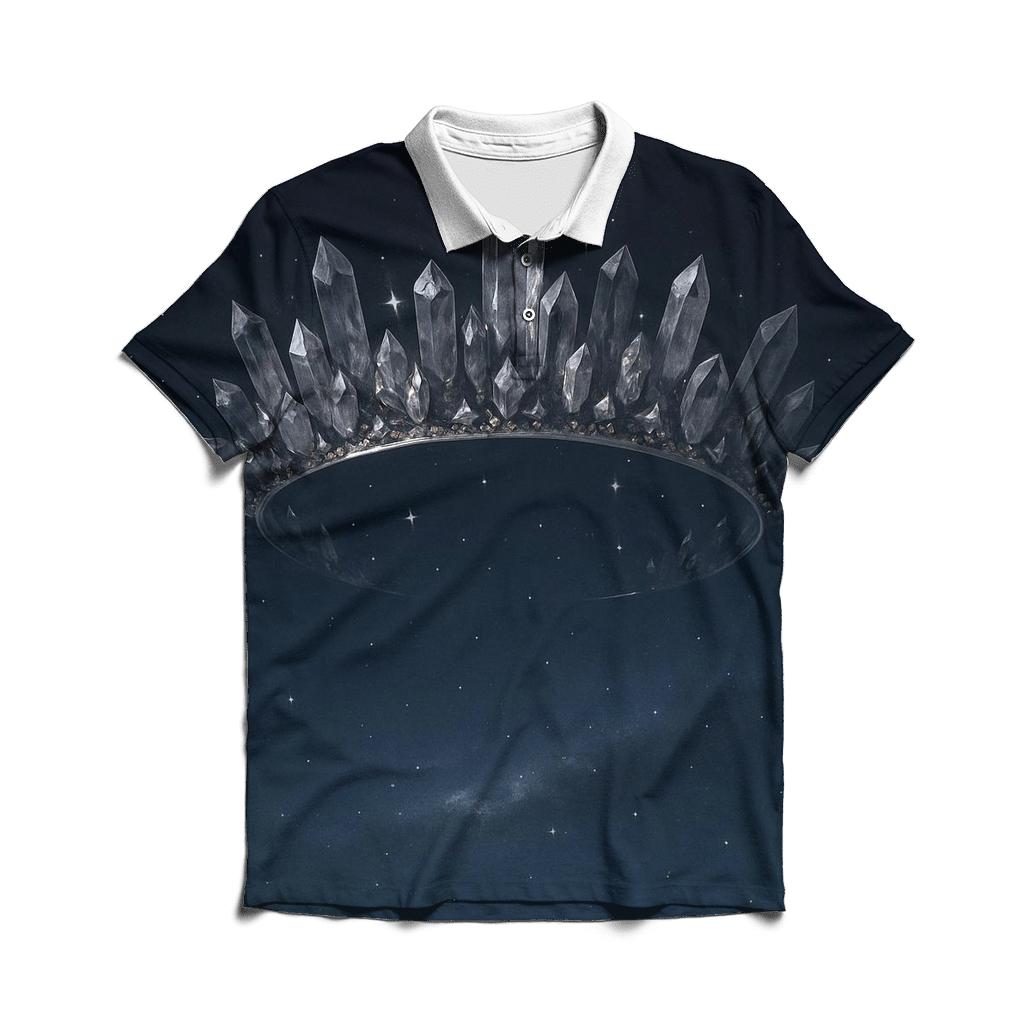 Crystal Constellation Crown classic pique polos