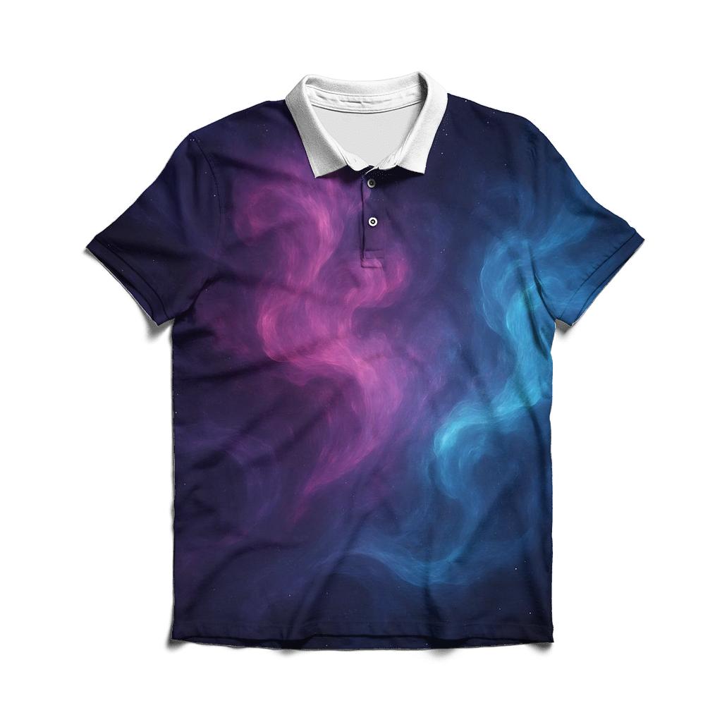Nebula Silk Gradient stylish collar polo tees