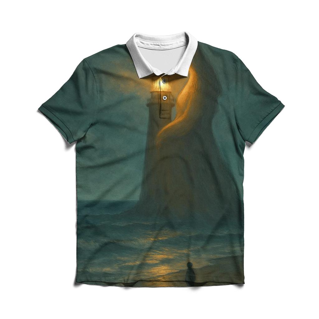 Lighthouse Heart Her Love On The Distant Shore embroidered polo tops