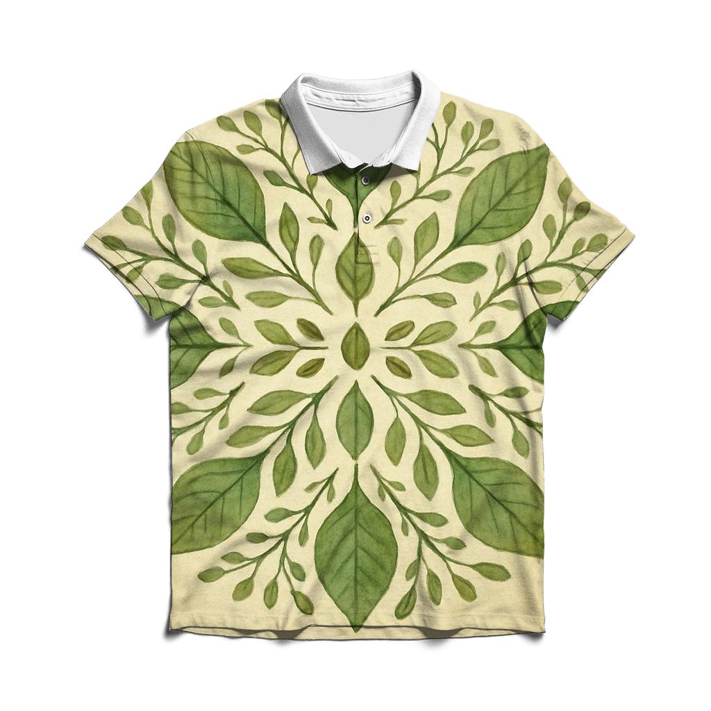 Forest Breath Mandala classic pique polos