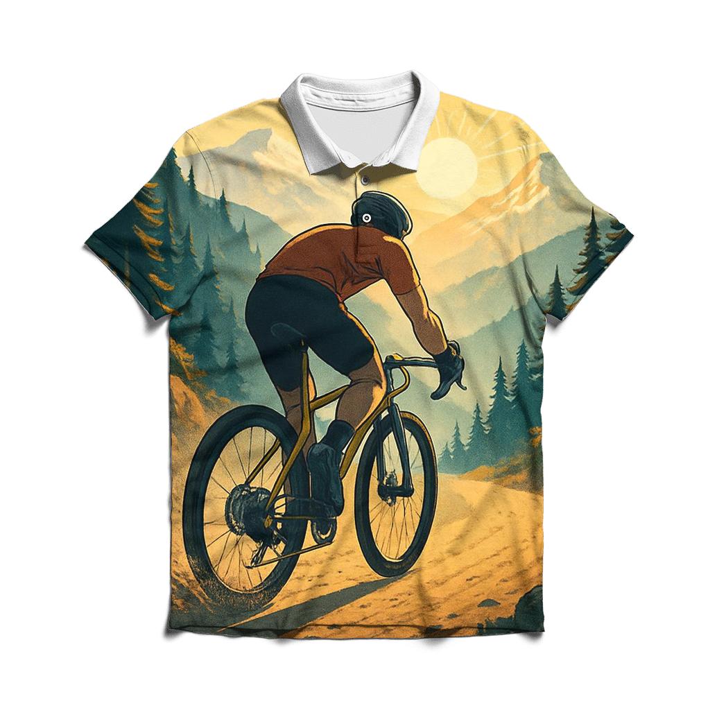 Mountain Trail Cycling Ascent embroidered polo tops