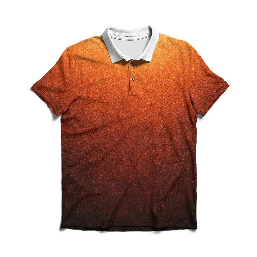 Cinder Glow Gradient premium cotton polo shirts