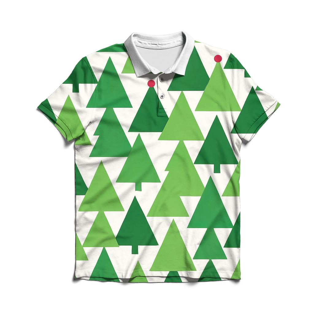 Evergreen Triangle Forest classic pique polos