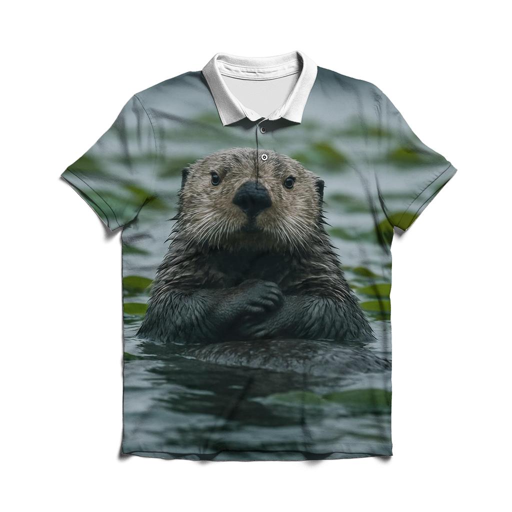 Kelp Forest Patrol Sea Otter branded logo polo shirts