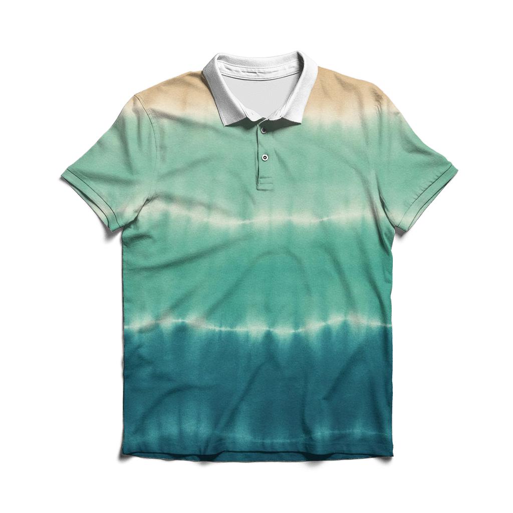 Lagoon Horizon Stripe Wash stylish collar polo tees