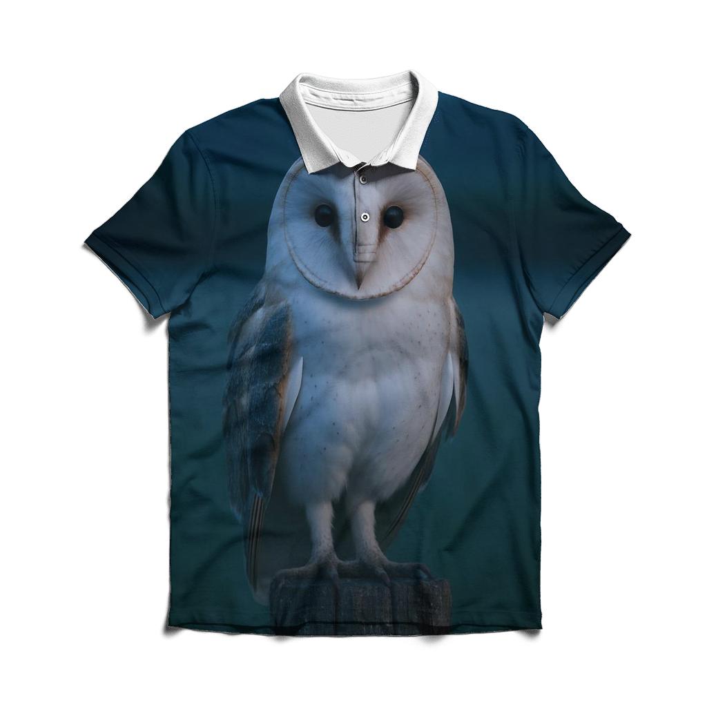 Night Watch Barn Owl premium cotton polo shirts