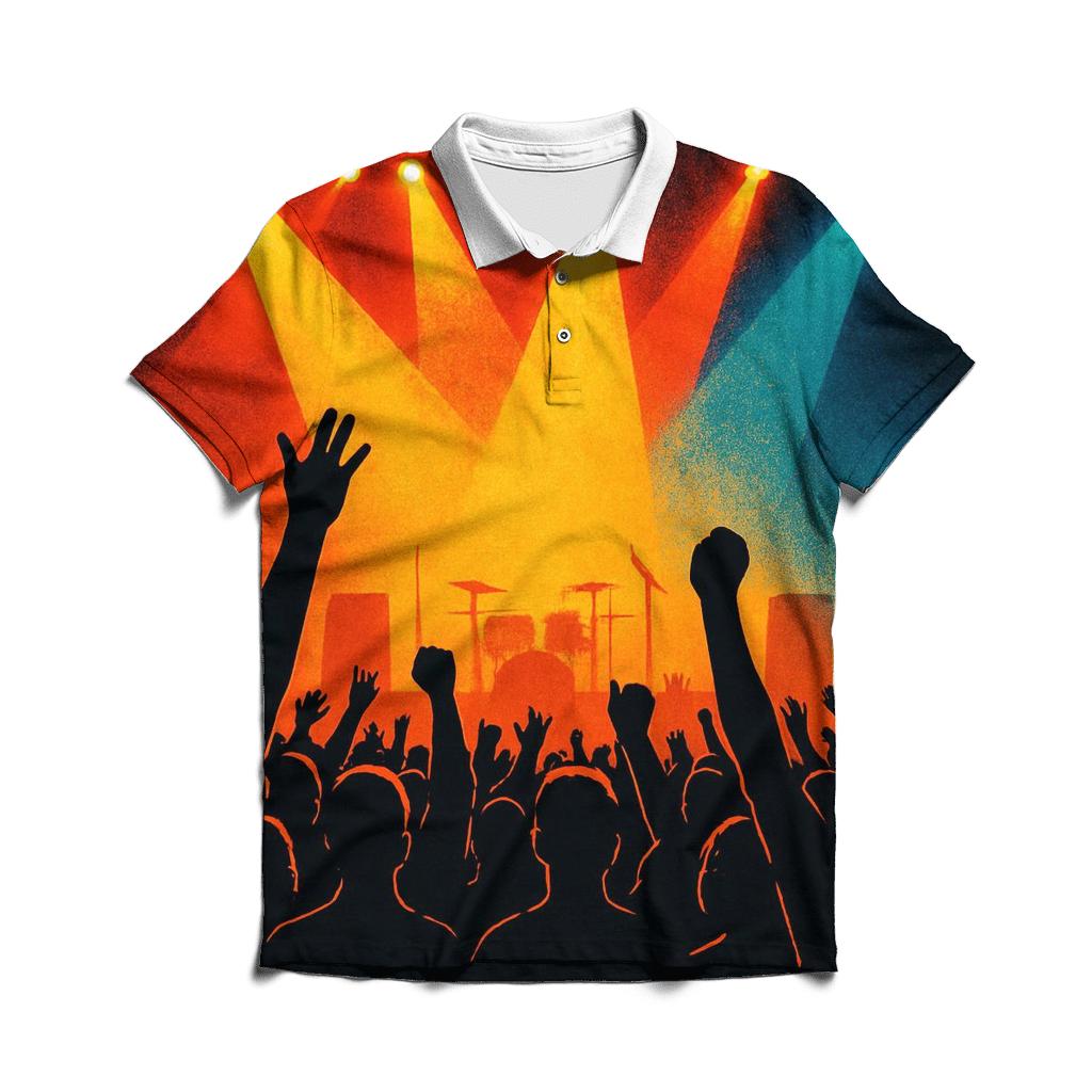 Stage Lights Silhouette Crowd designer slim fit polos