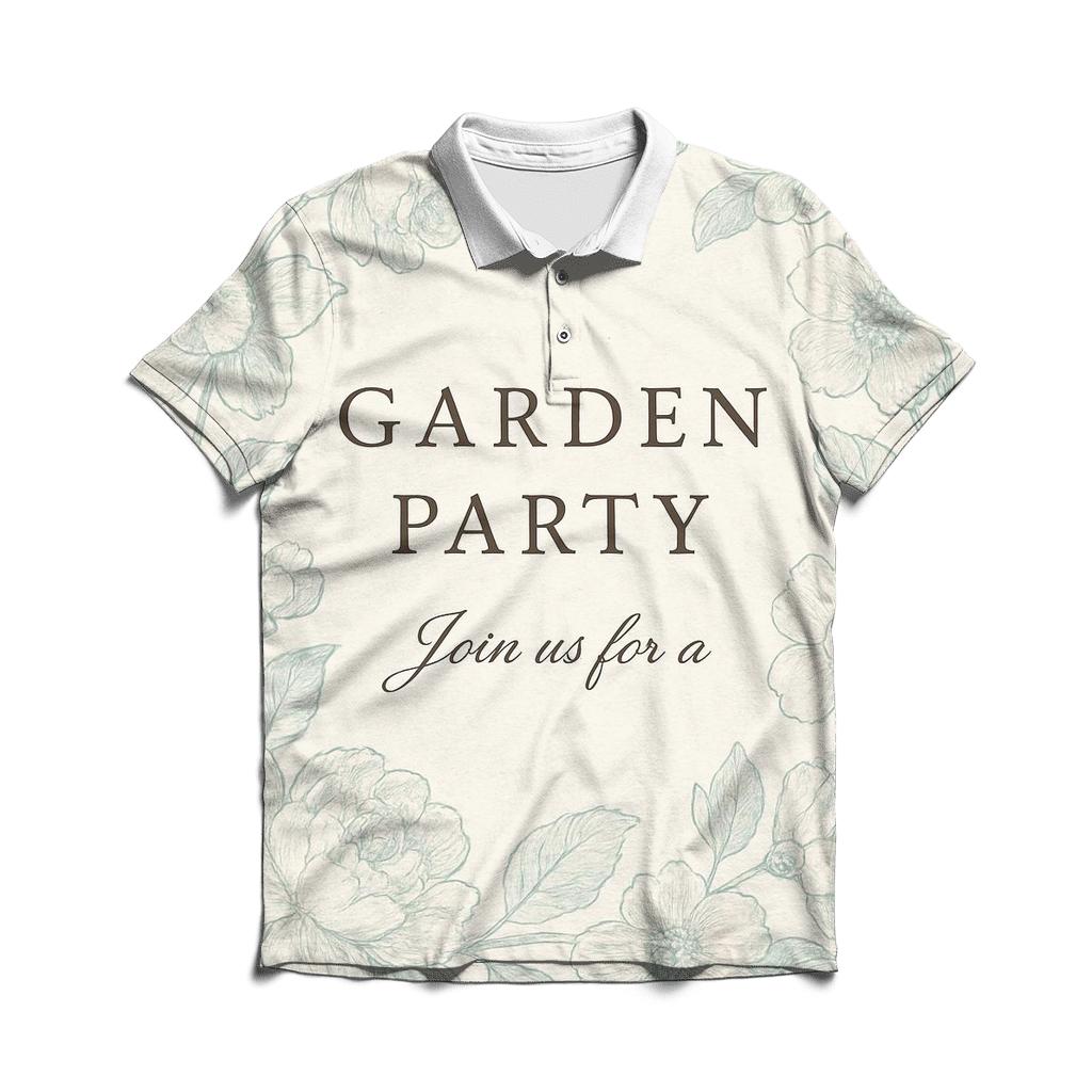 Vintage Garden Club Invitation Card casual sports polo shirts