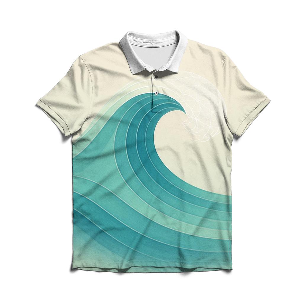 Ocean Pulse Sacred Wave custom polo shirts