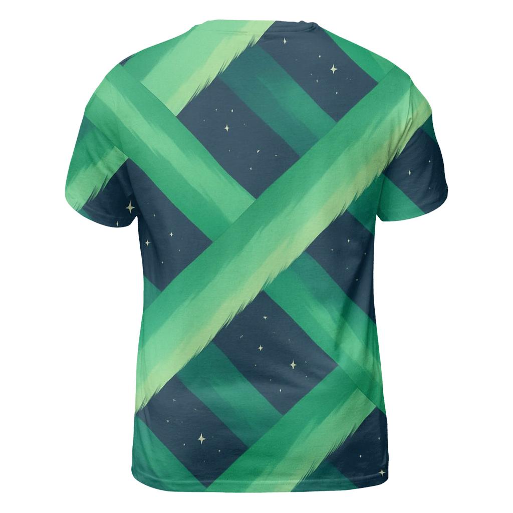 Aurora Ribbon Lattice artistic all-over print tops