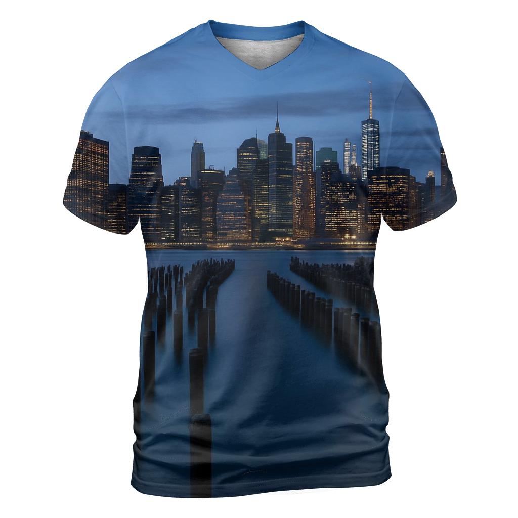 Blue Hour Reflections Over The East River personalized full print shirts