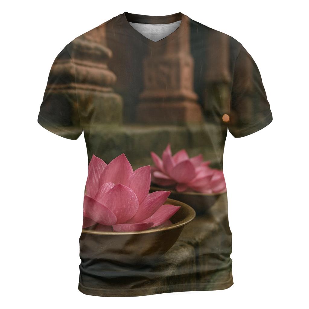 Monsoon Lotus On Temple Step trendy printed shirt styles