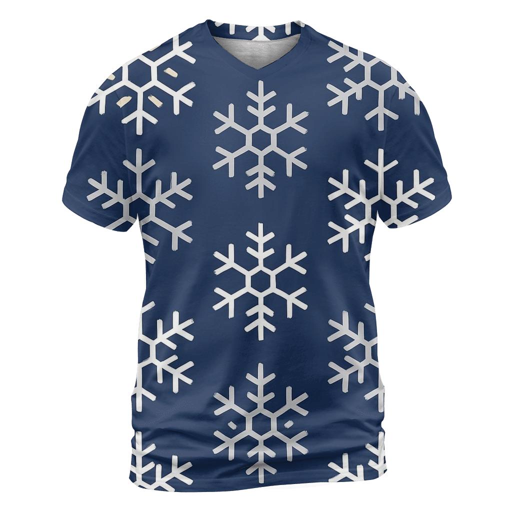 Snowflake Lattice Noel creative print fashion shirts