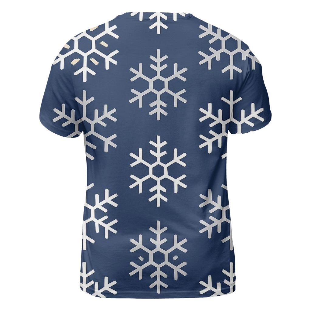 Snowflake Lattice Noel creative print fashion shirts