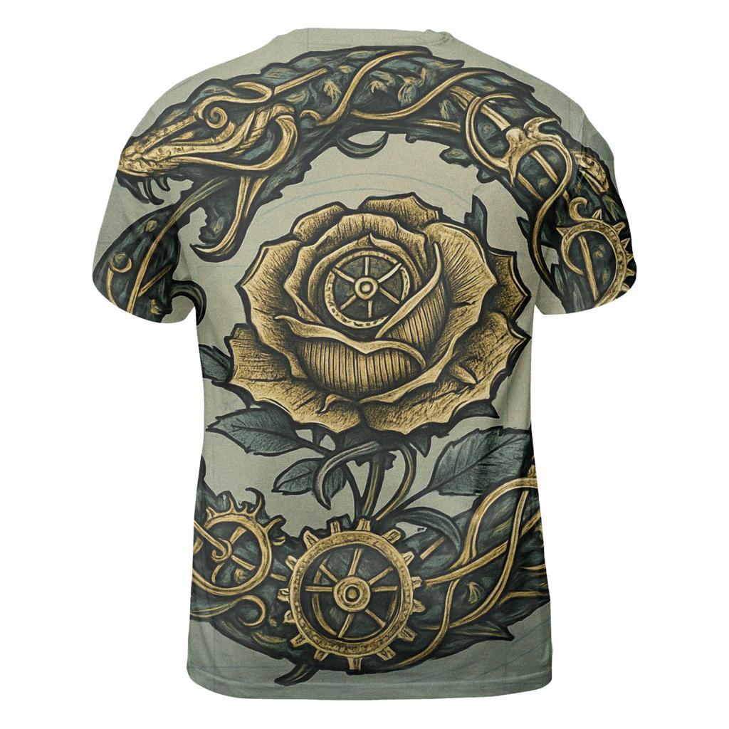 Mechanical Garden Ouroboros designer pattern shirts
