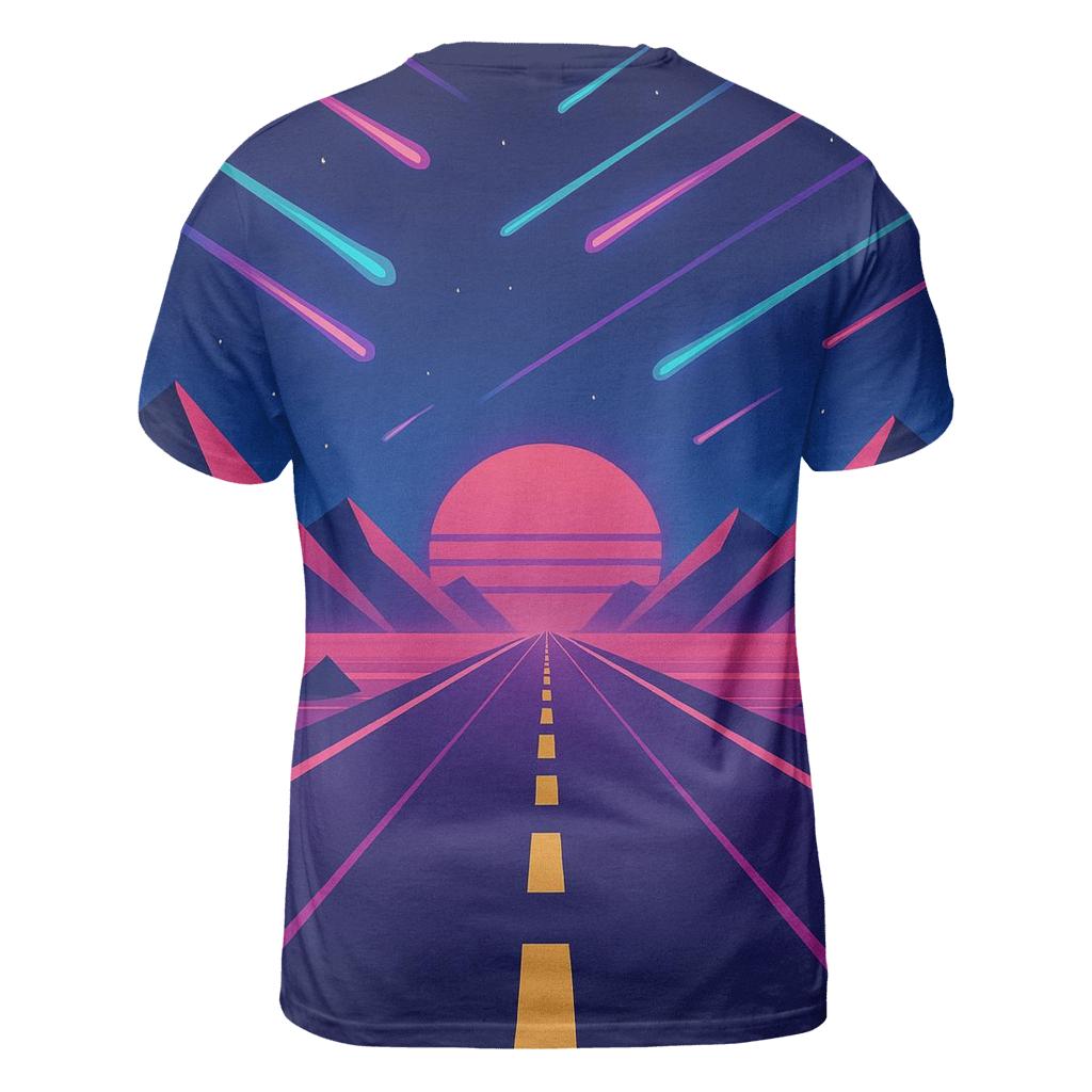 Retro Comet Highway designer pattern shirts