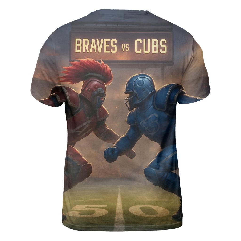 Gridiron Clash Under Tomahawk Sky statement graphic shirts