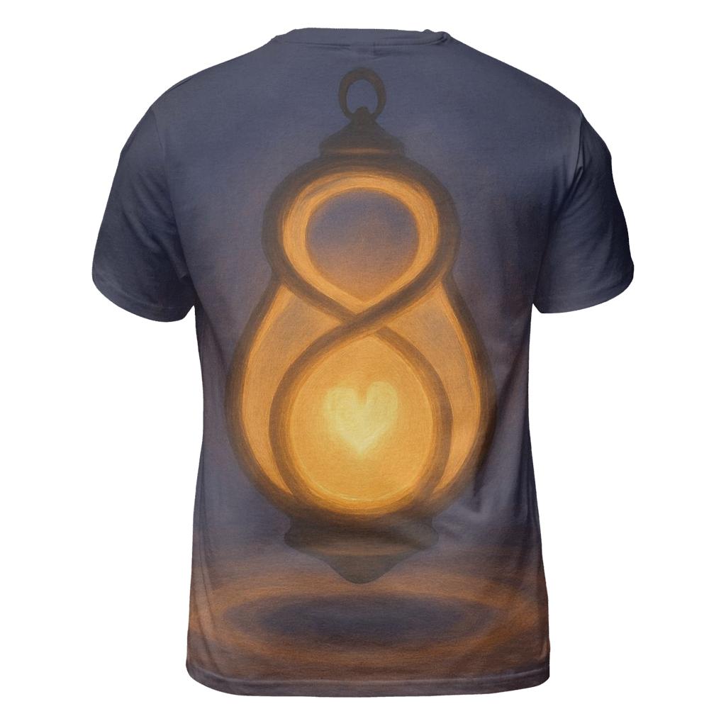 Infinite Heart Lantern vibrant all-over design tees
