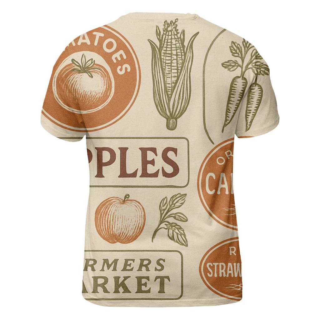 Rustic Farmers Market Label Set designer pattern shirts