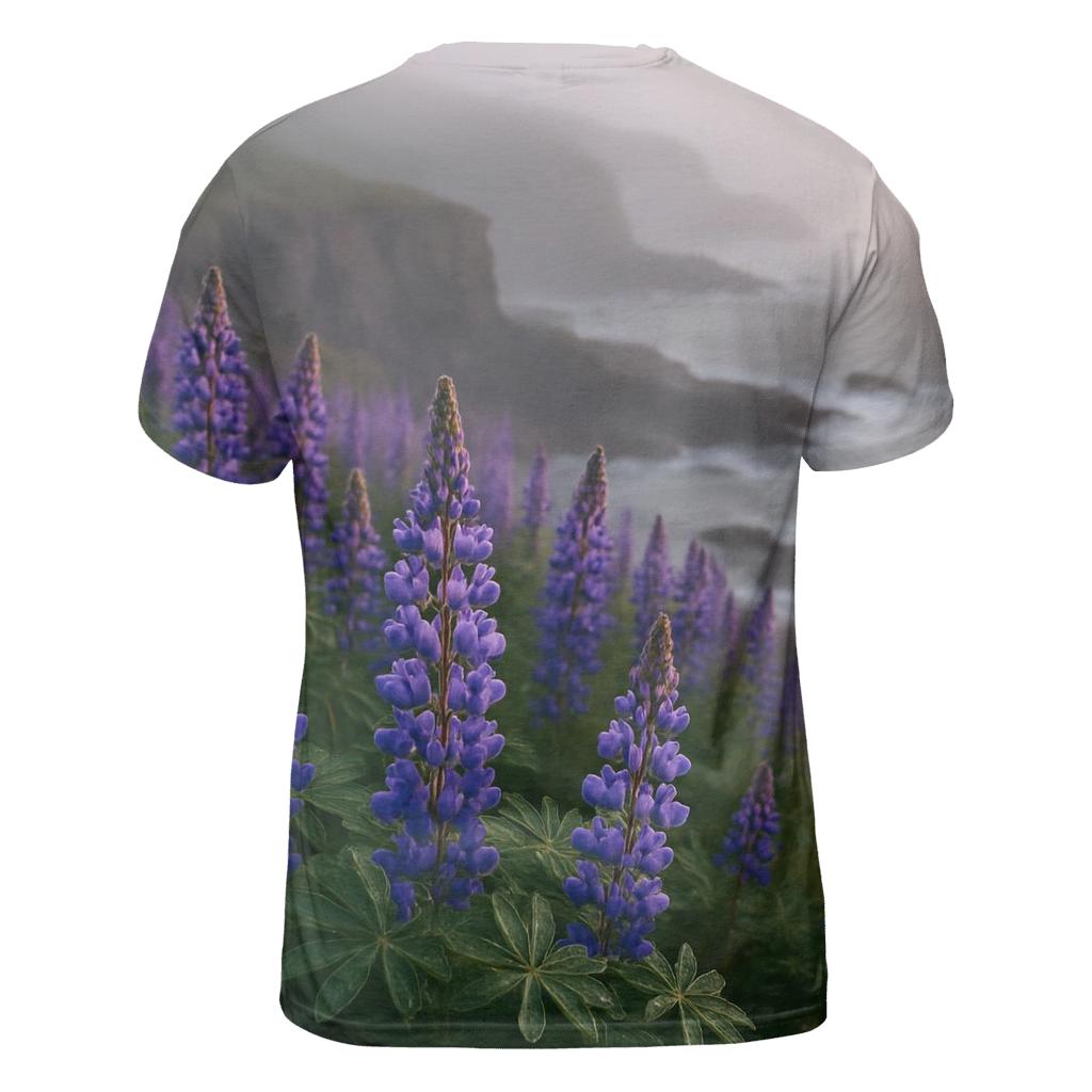 Wild Lupines Along Foggy Coastline personalized full print shirts