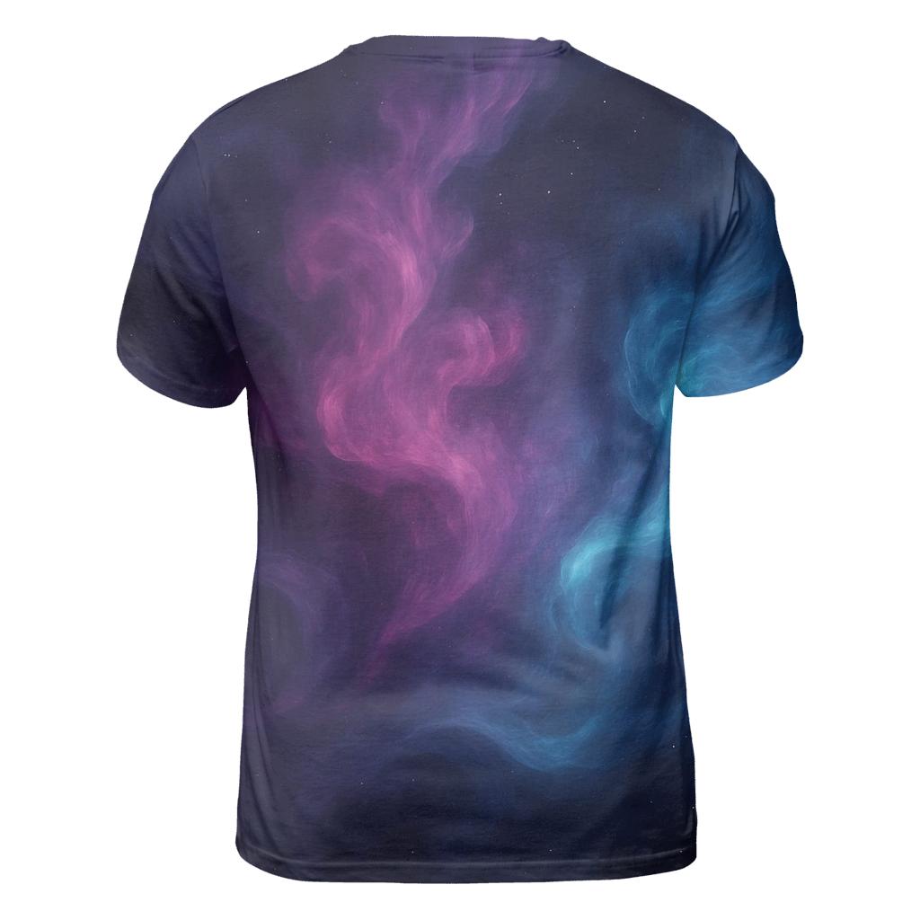 Nebula Silk Gradient artistic all-over print tops