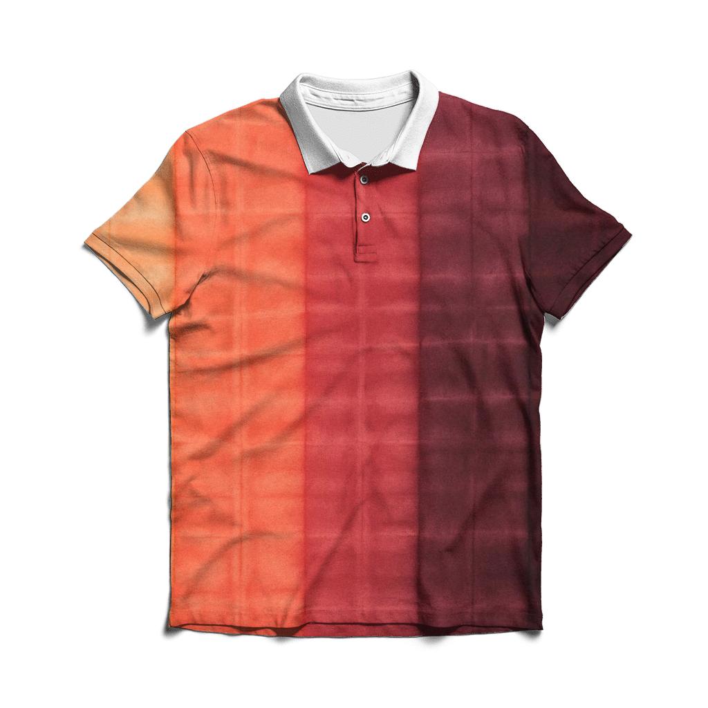 Sunset Fold Overdye Strata custom polo shirts