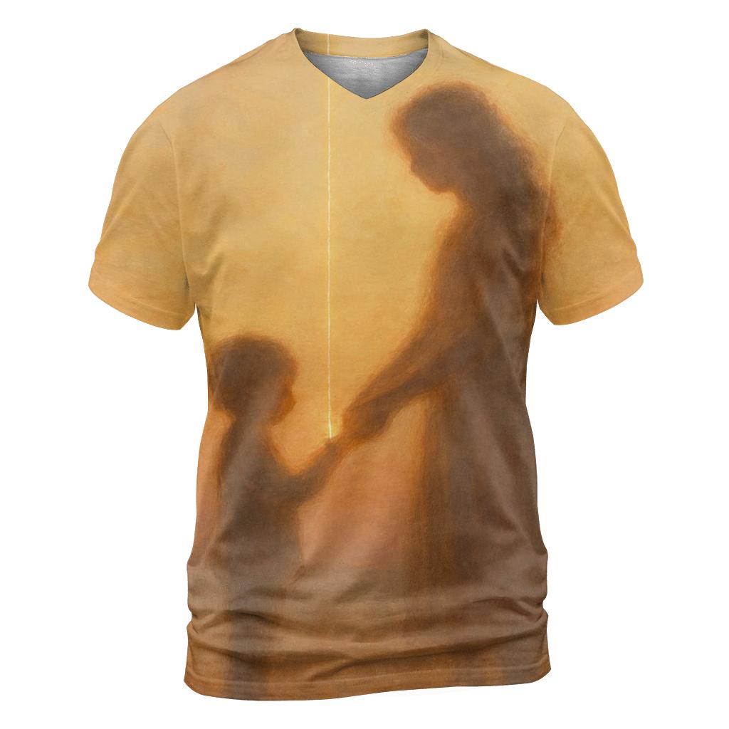 Thread Of Dawn The First Light In Her Childs World artistic all-over print tops