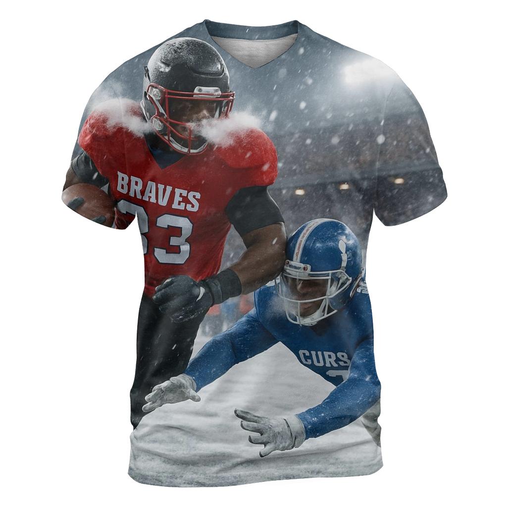 Frozen Yard Line Battle Braves Versus Cubs designer pattern shirts