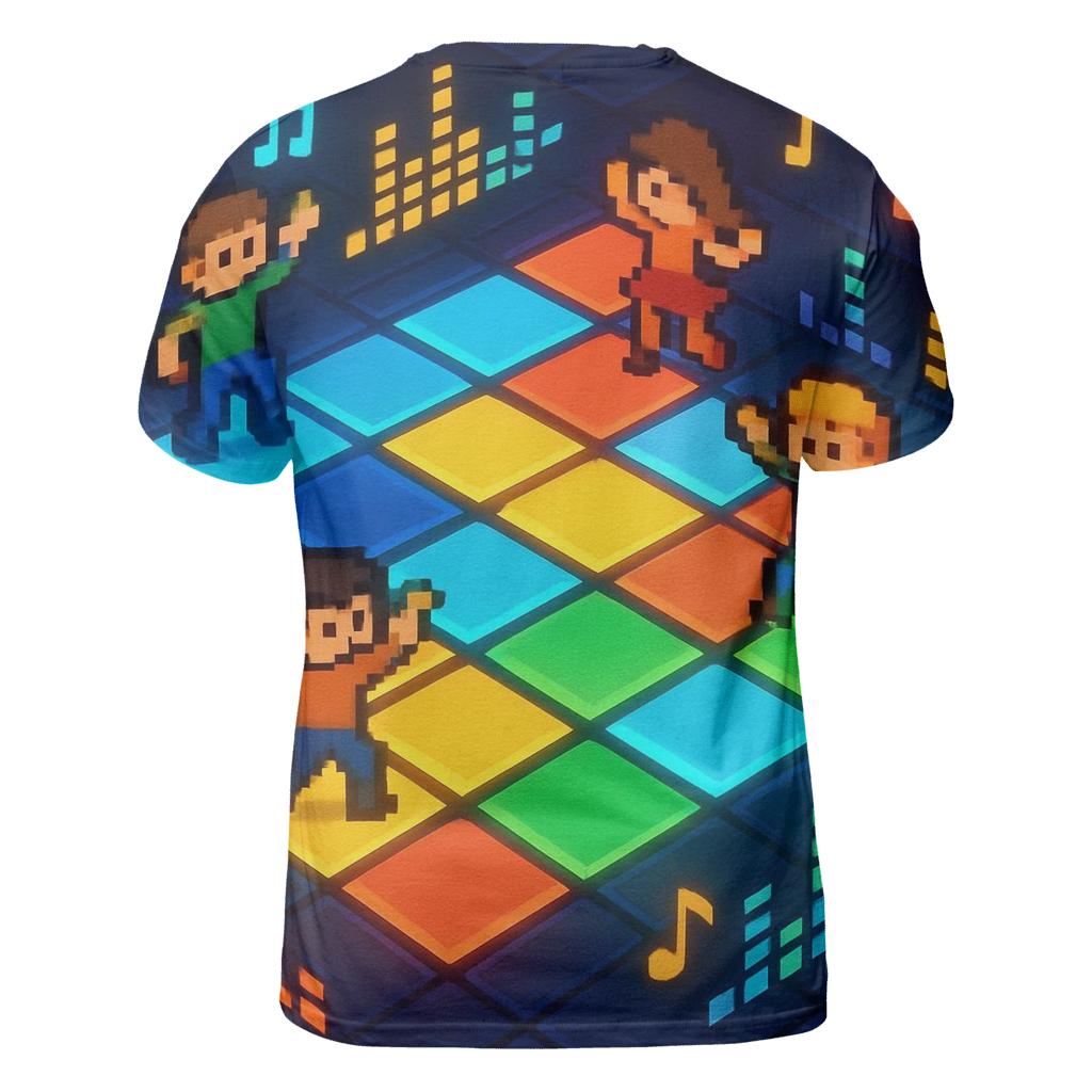 Pixel Dance Arcade Floor creative print fashion shirts
