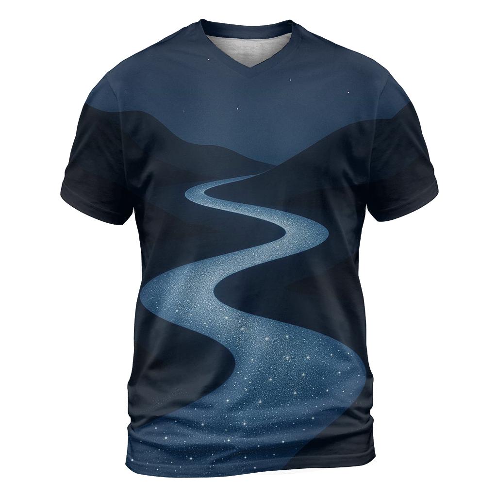 Starlit River Of Stillness trendy printed shirt styles