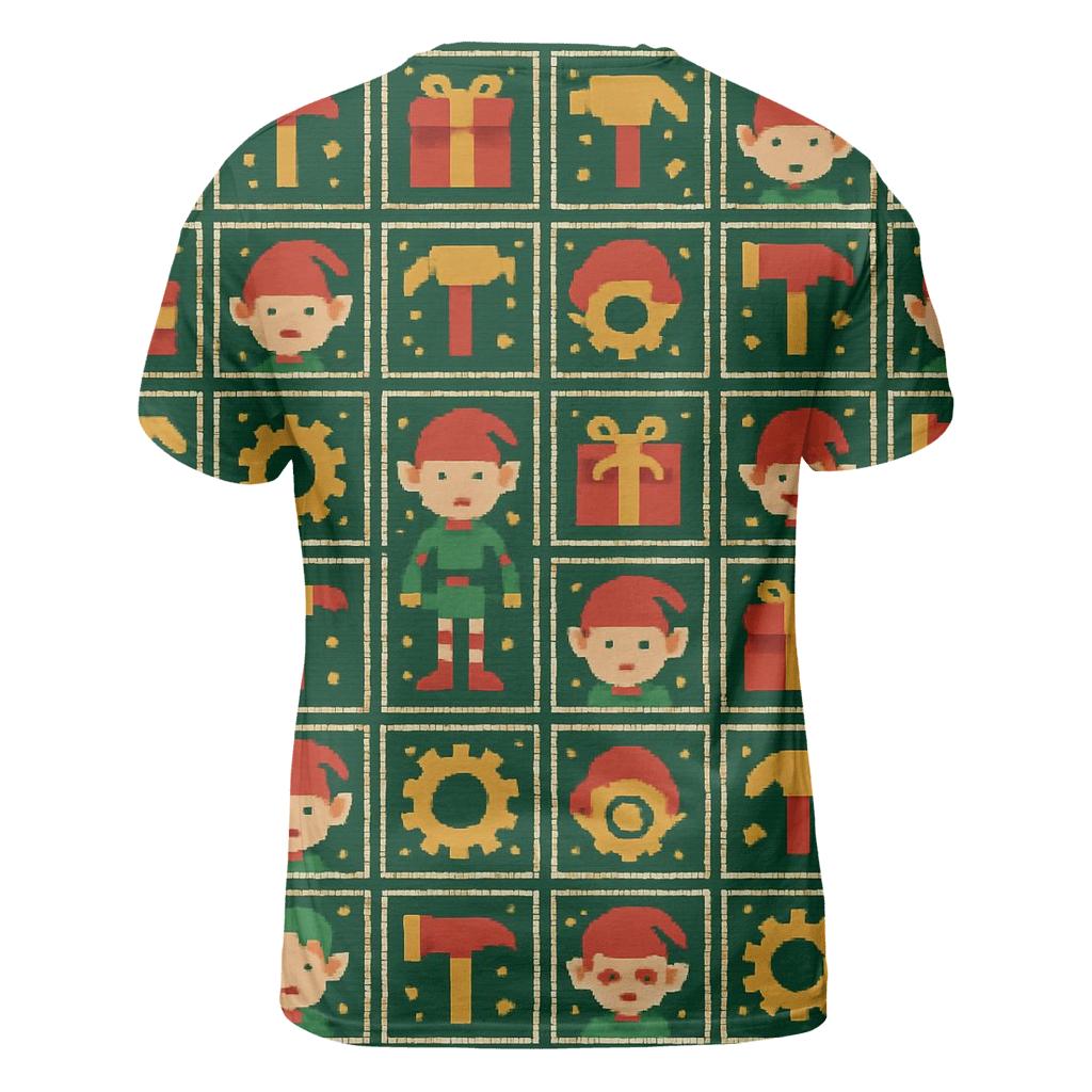 Elves Workshop Gear Grid Design statement graphic shirts