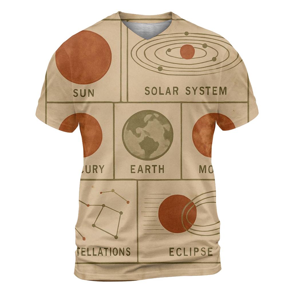 Vintage Classroom Science Chart custom all-over print shirts