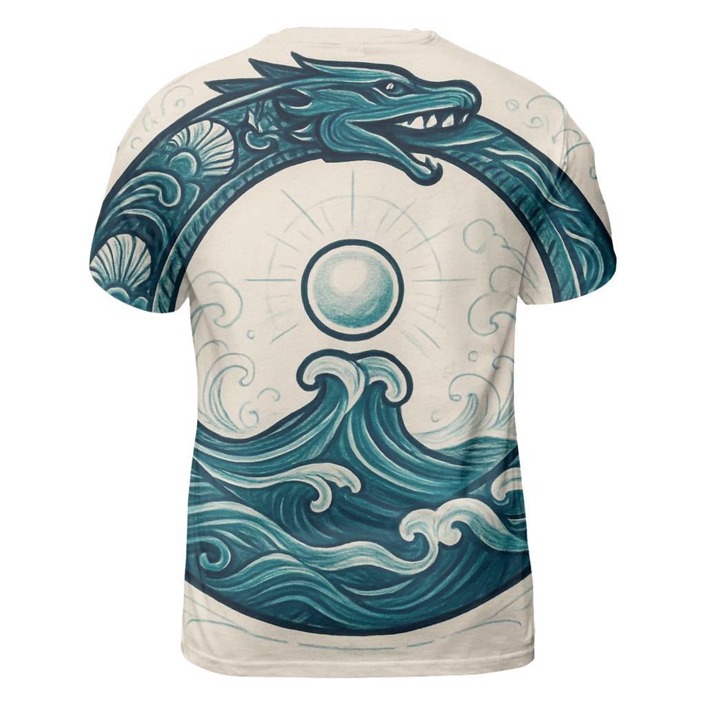 Ocean Tide Pearl Ouroboros unique graphic print tees