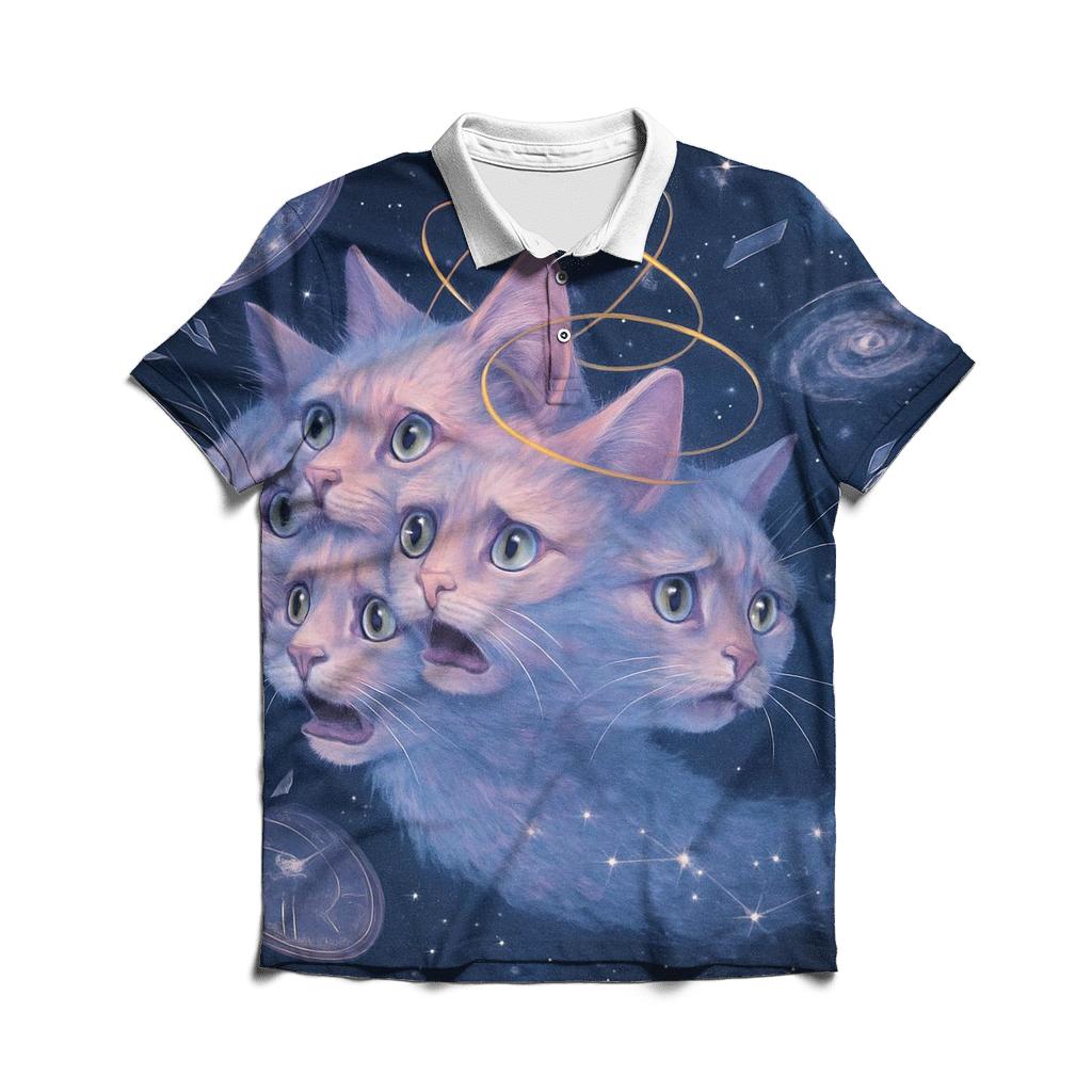 Cat Of Collapsing Timelines personalized polo shirts