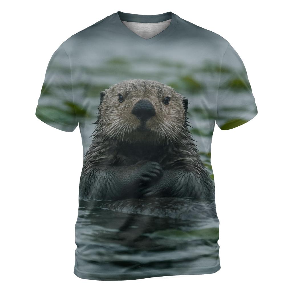 Kelp Forest Patrol Sea Otter unique graphic print tees
