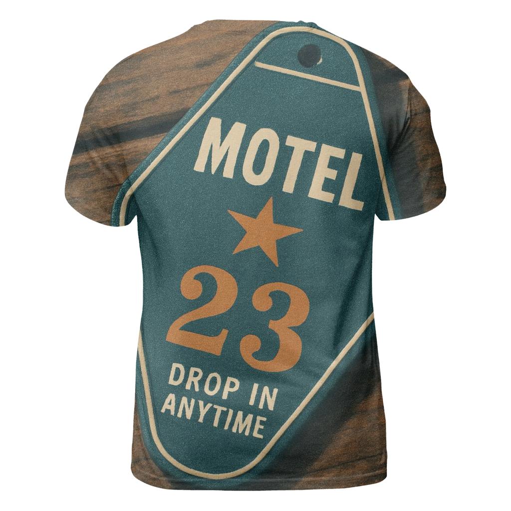 Classic Roadside Motel Key Tag Design statement graphic shirts