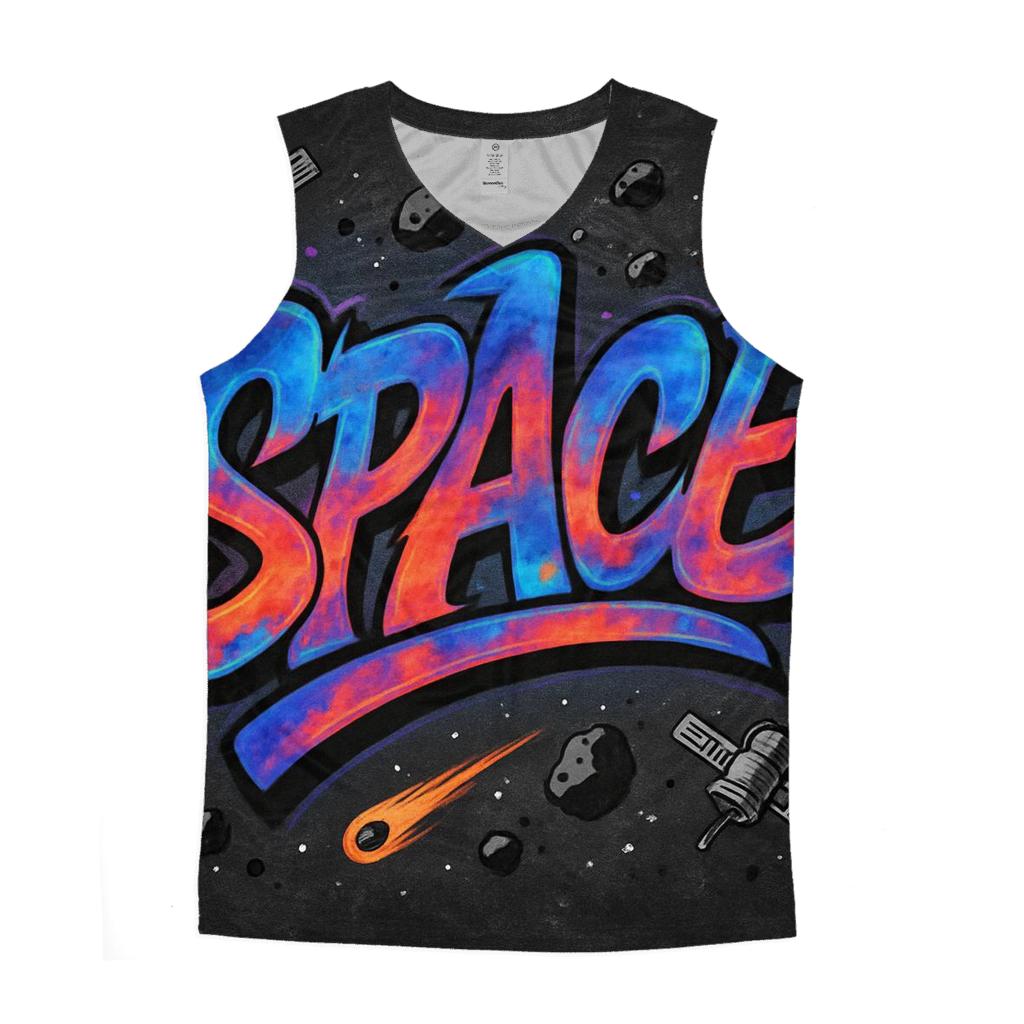 Galactic Graffiti Flow trendy fitted tank tops