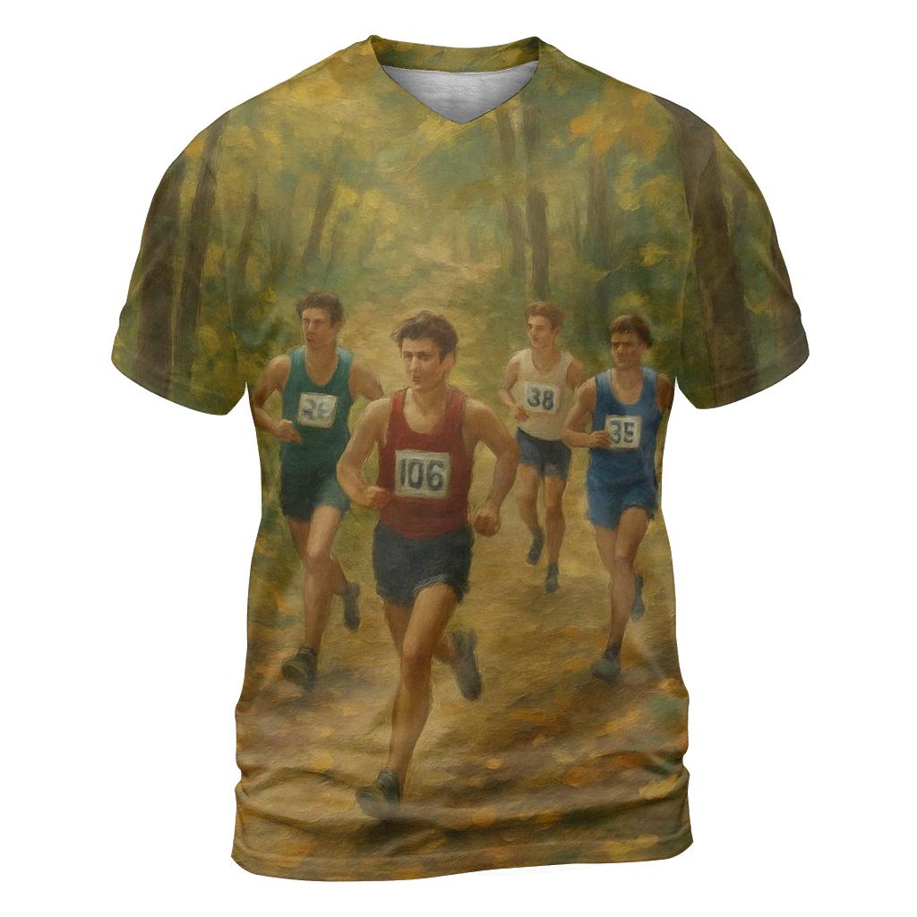 Forest Cross Country Run statement graphic shirts