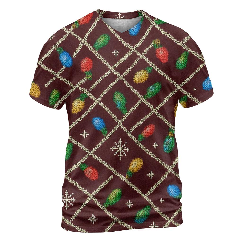 Tangled Lights Tinsel Lattice Design personalized full print shirts