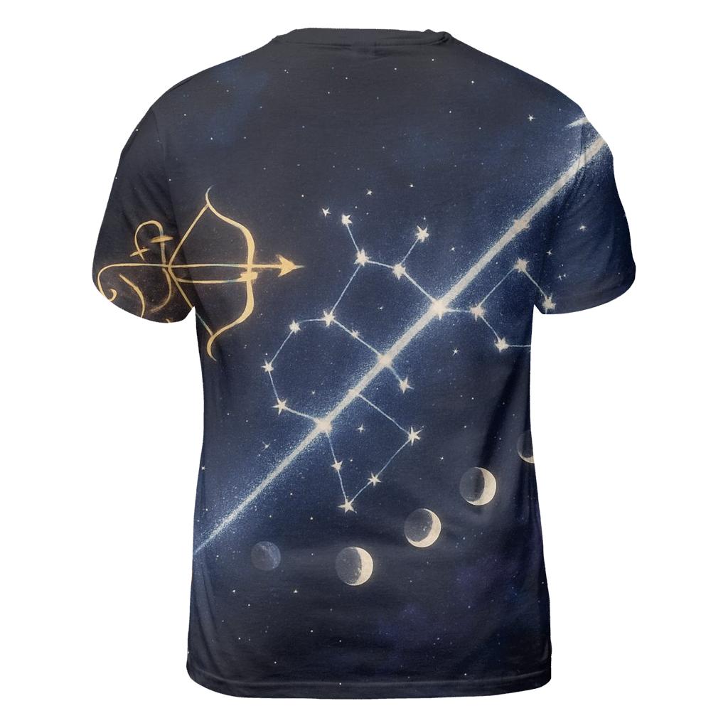 Sagittarius Galactic Arrow Path custom all-over print shirts