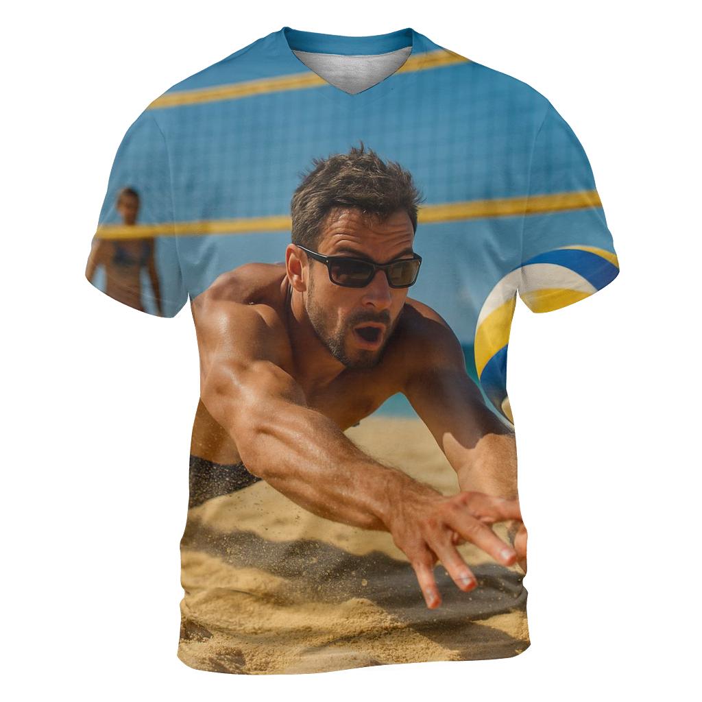 Beach Volleyball Sky Dive artistic all-over print tops