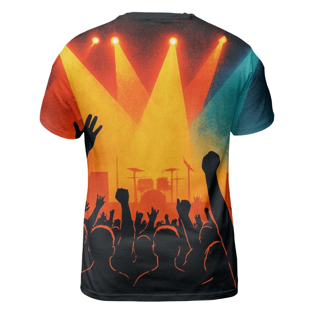 Stage Lights Silhouette Crowd creative print fashion shirts