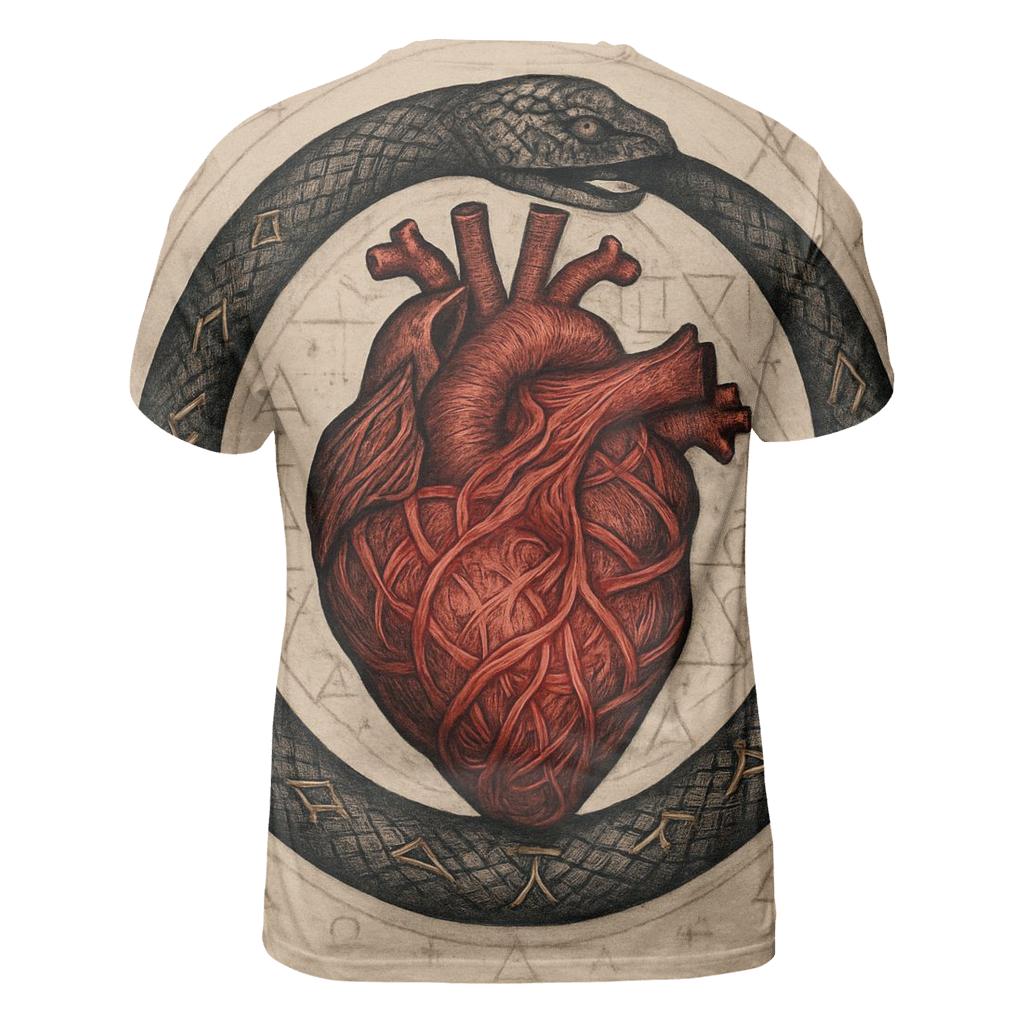 Alchemical Heart Ouroboros statement graphic shirts