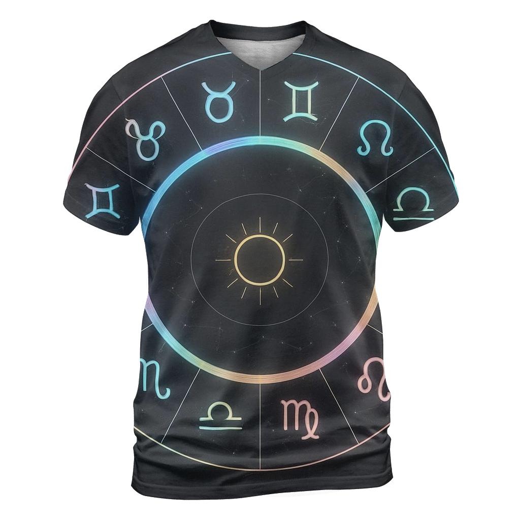 Zodiac Wheel Holographic Orbit personalized full print shirts