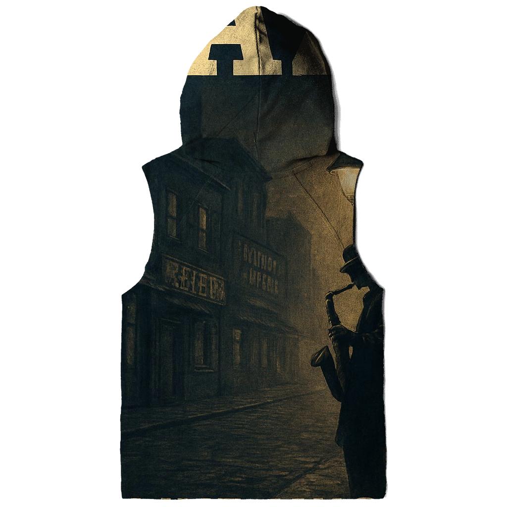 Old Harbor Night Jazz Poster designer hoodies